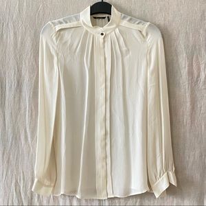 NWOT Massimo Dutti 100% Mulberry Silk Button-Up Shirt Blouse
